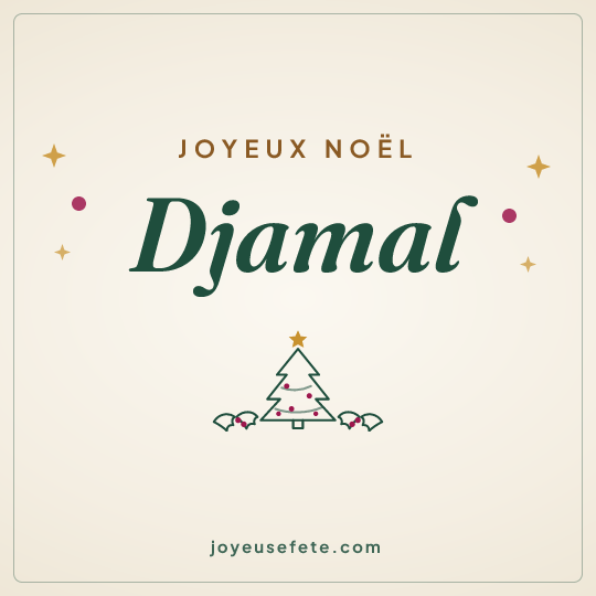 Image carrée « Joyeux Noël Djamal » pour WhatsApp