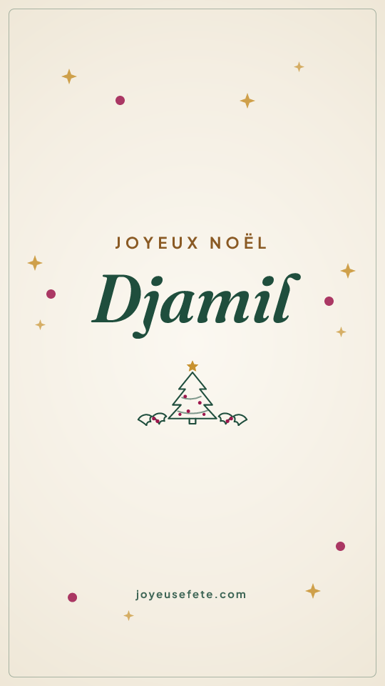 Image « Joyeux Noël Djamil » au format story