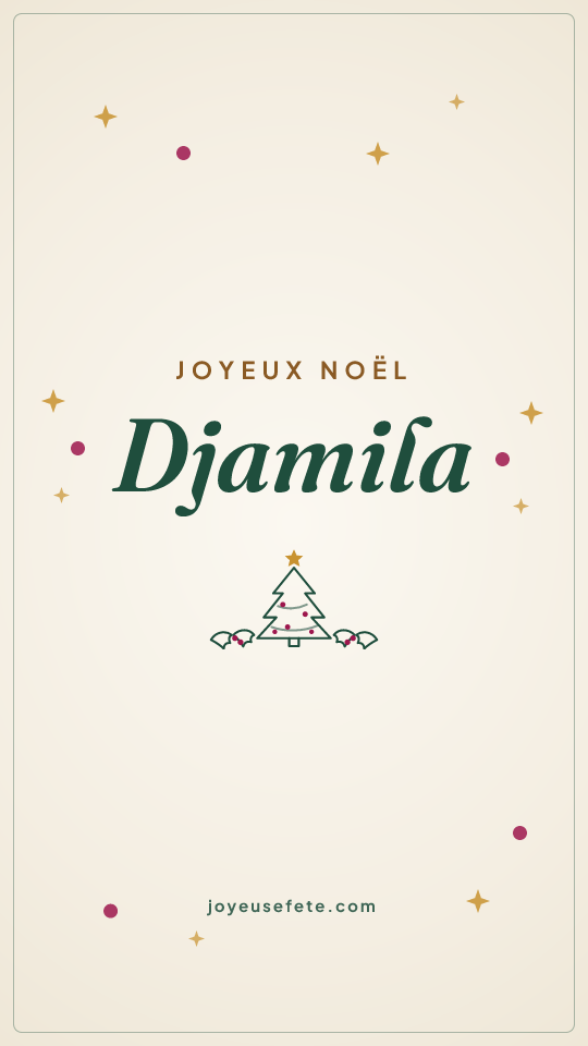 Image « Joyeux Noël Djamila » au format story