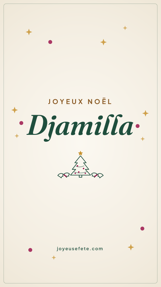 Image « Joyeux Noël Djamilla » au format story