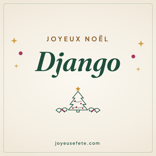 Image carrée « Joyeux Noël Django » pour WhatsApp
