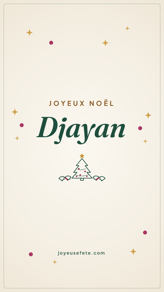 Image « Joyeux Noël Djayan » au format story
