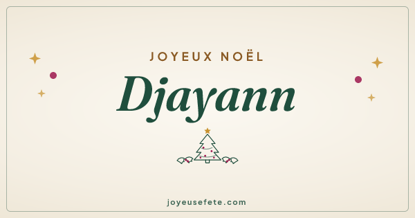 Image « Joyeux Noël Djayann » au format large