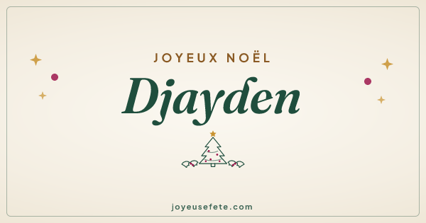 Image « Joyeux Noël Djayden » au format large