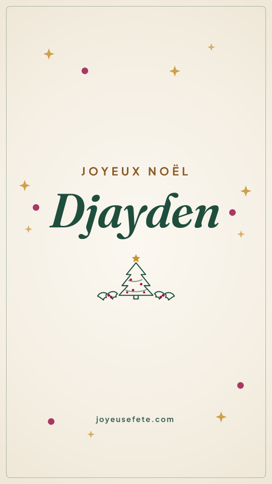 Image « Joyeux Noël Djayden » au format story