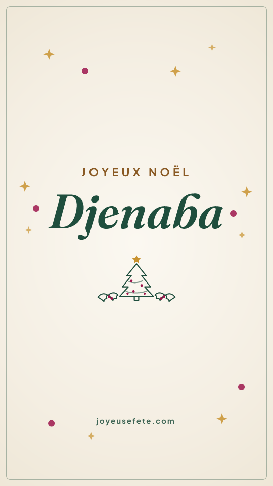 Image « Joyeux Noël Djenaba » au format story