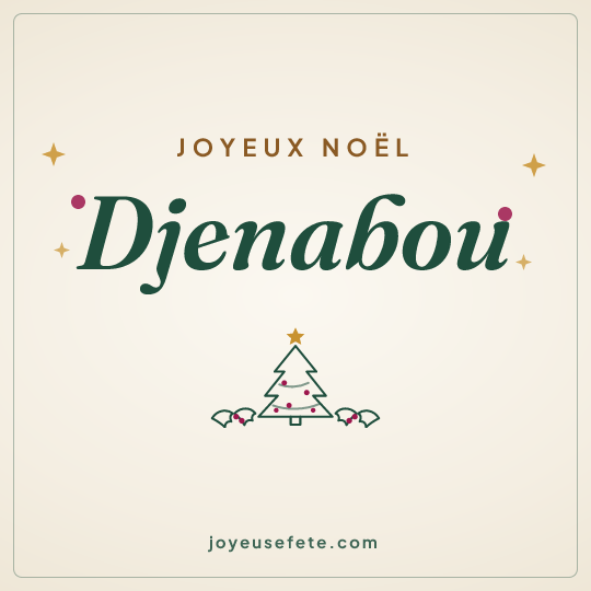 Image carrée « Joyeux Noël Djenabou » pour WhatsApp