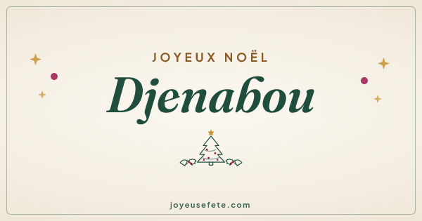 Image « Joyeux Noël Djenabou » au format large