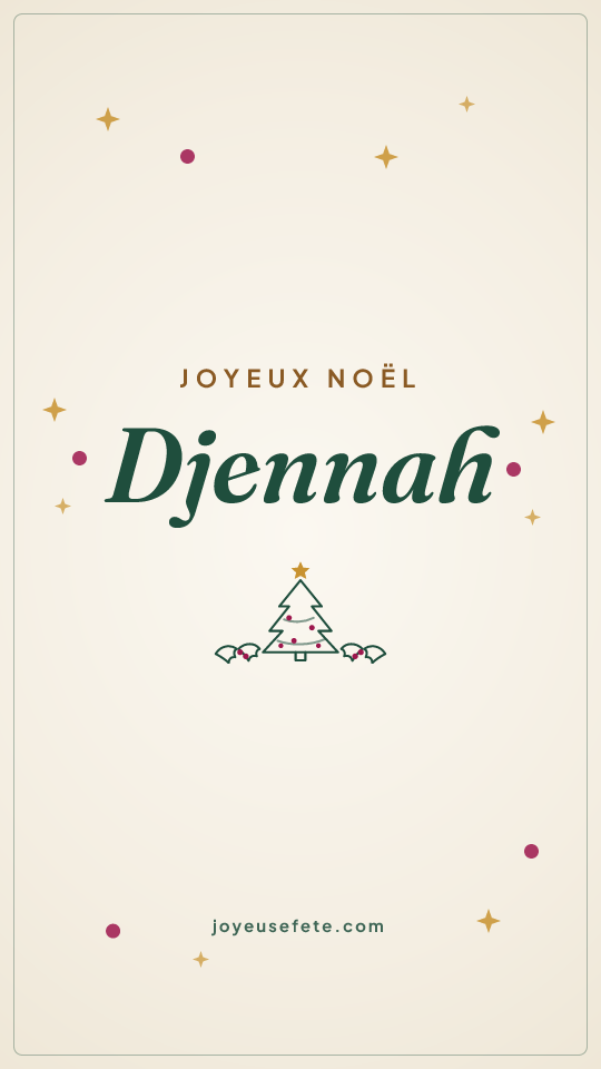 Image « Joyeux Noël Djennah » au format story