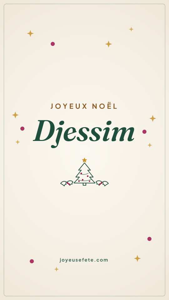 Image « Joyeux Noël Djessim » au format story
