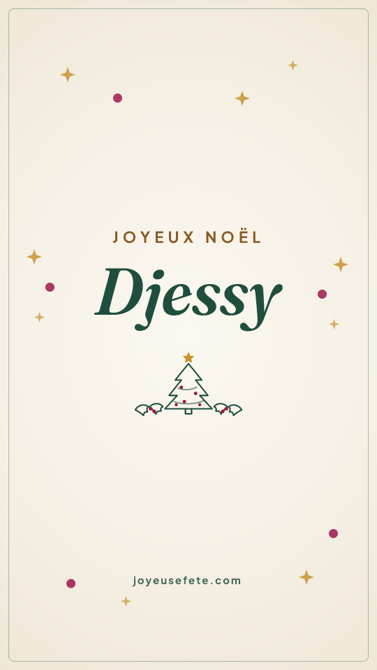 Image « Joyeux Noël Djessy » au format story