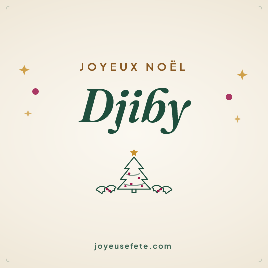 Image carrée « Joyeux Noël Djiby » pour WhatsApp