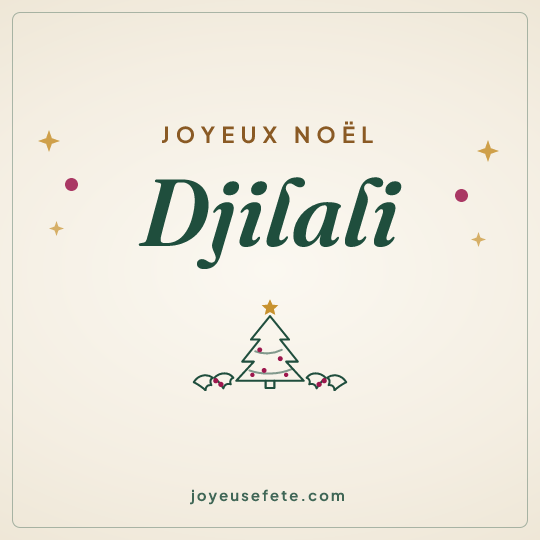 Image carrée « Joyeux Noël Djilali » pour WhatsApp