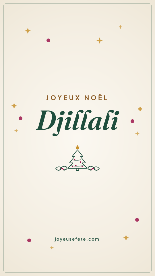 Image « Joyeux Noël Djillali » au format story