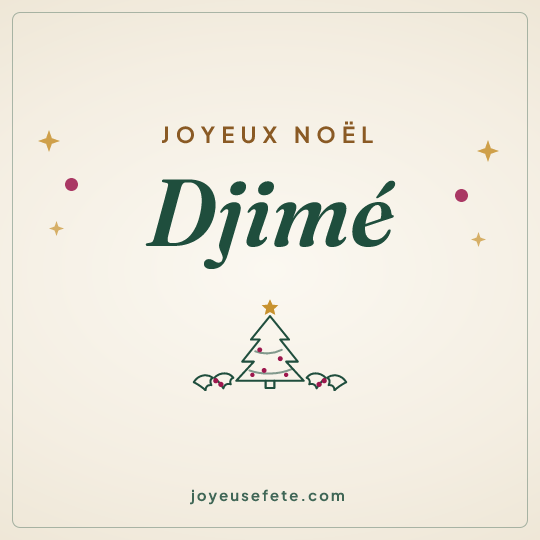 Image carrée « Joyeux Noël Djimé » pour WhatsApp