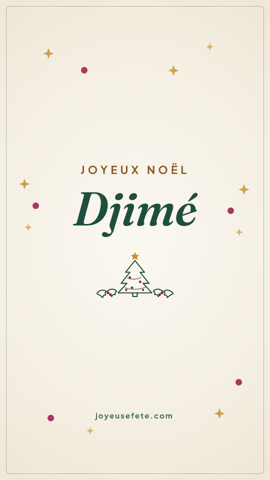 Image « Joyeux Noël Djimé » au format story
