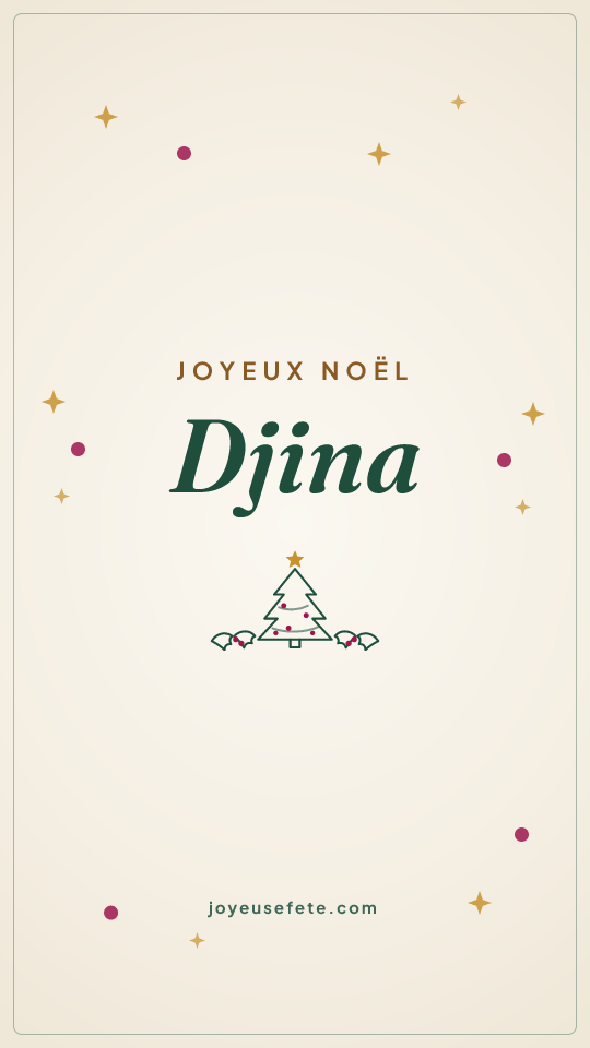 Image « Joyeux Noël Djina » au format story