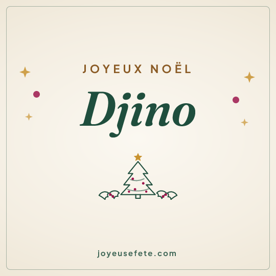 Image carrée « Joyeux Noël Djino » pour WhatsApp