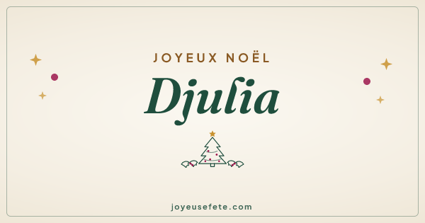 Image « Joyeux Noël Djulia » au format large