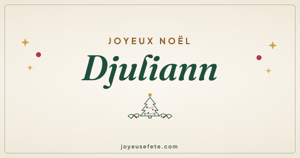 Image « Joyeux Noël Djuliann » au format large