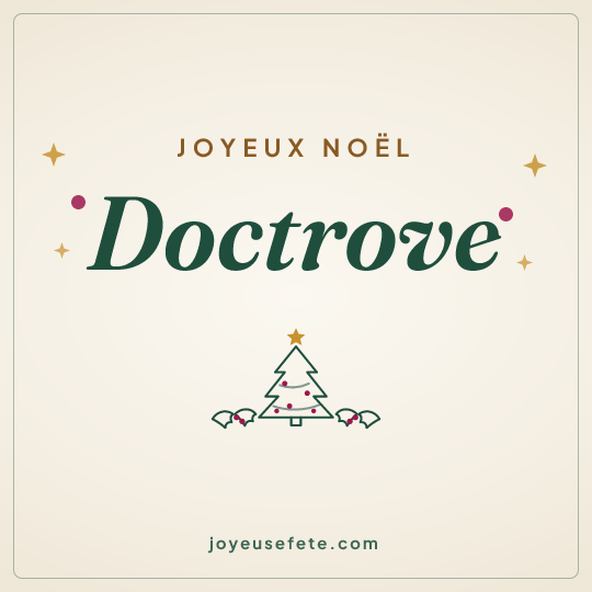 Image carrée « Joyeux Noël Doctrove » pour WhatsApp
