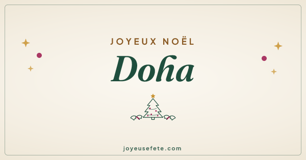Image « Joyeux Noël Doha » au format large