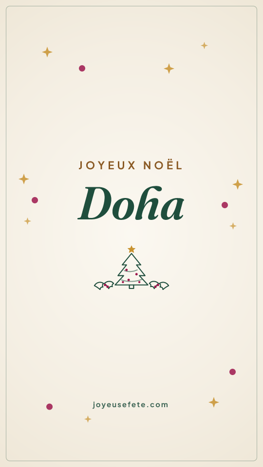 Image « Joyeux Noël Doha » au format story