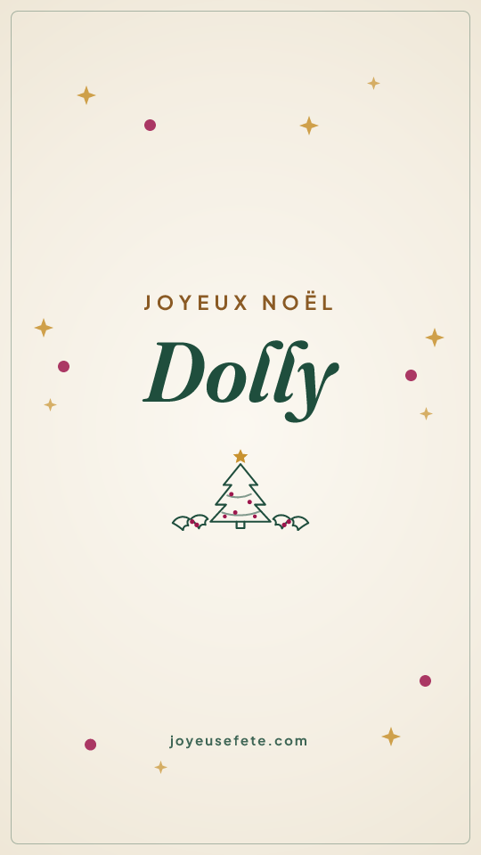 Image « Joyeux Noël Dolly » au format story