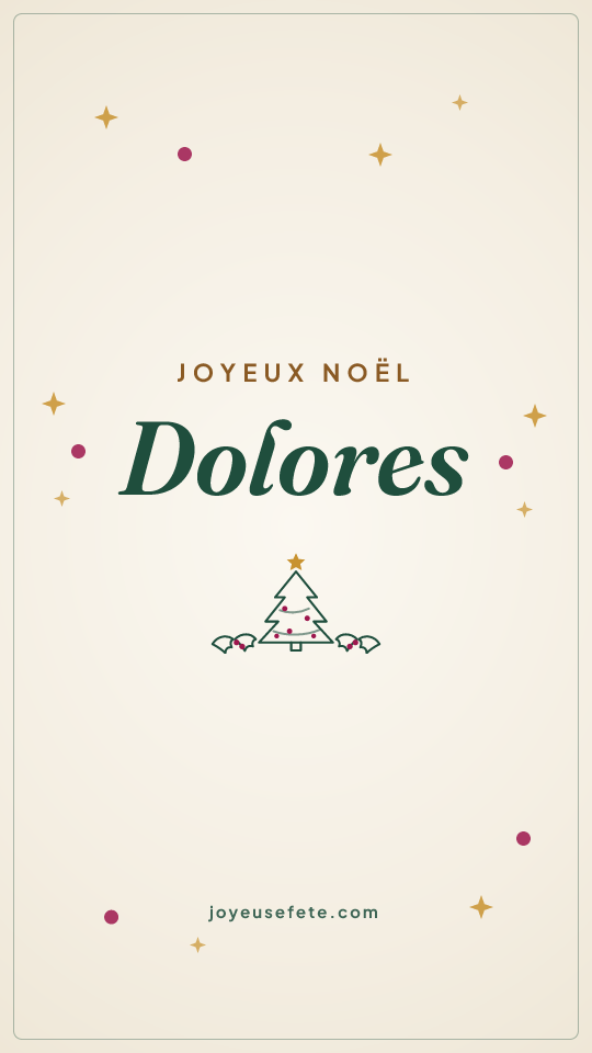 Image « Joyeux Noël Dolores » au format story