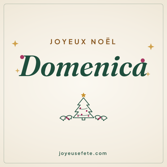 Image carrée « Joyeux Noël Domenica » pour WhatsApp