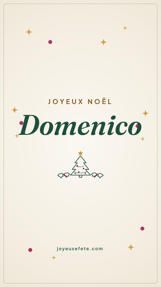 Image « Joyeux Noël Domenico » au format story