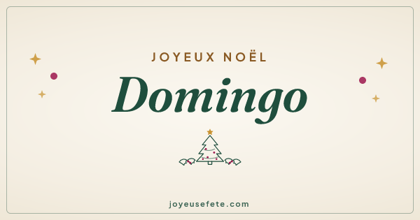 Image « Joyeux Noël Domingo » au format large
