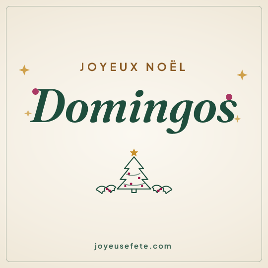 Image carrée « Joyeux Noël Domingos » pour WhatsApp