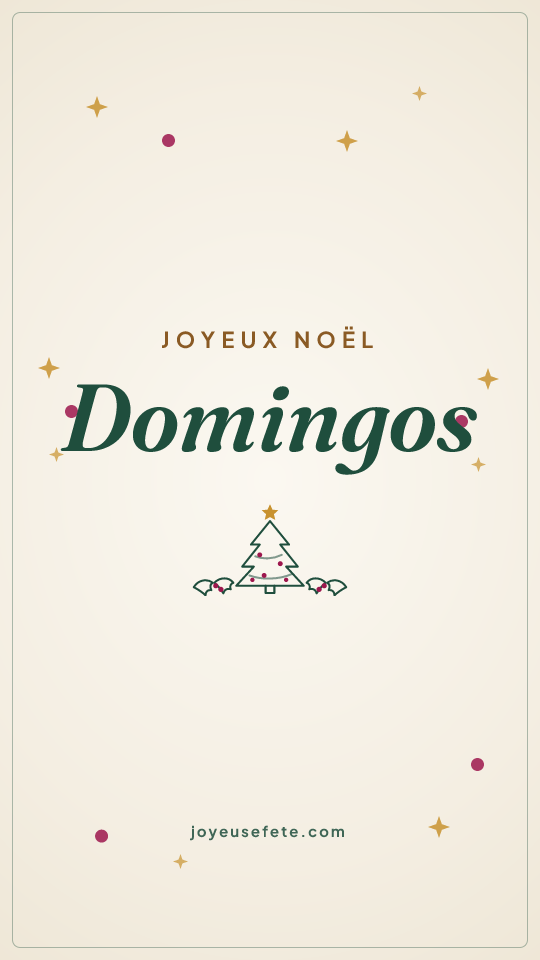 Image « Joyeux Noël Domingos » au format story