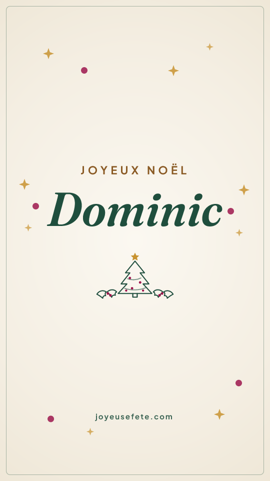 Image « Joyeux Noël Dominic » au format story
