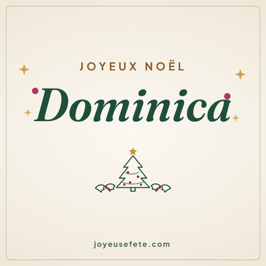 Image carrée « Joyeux Noël Dominica » pour WhatsApp