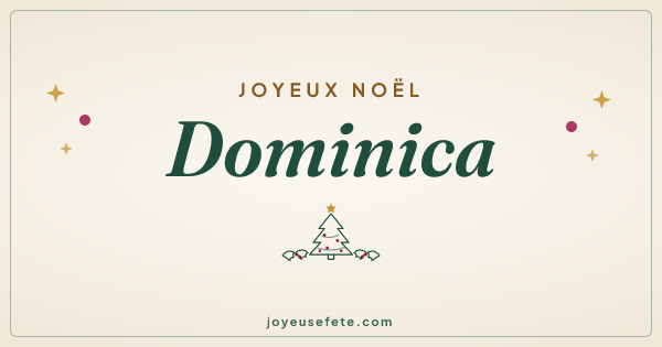 Image « Joyeux Noël Dominica » au format large