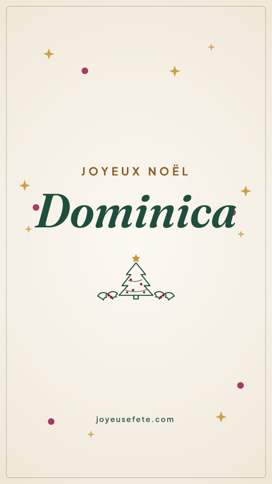 Image « Joyeux Noël Dominica » au format story