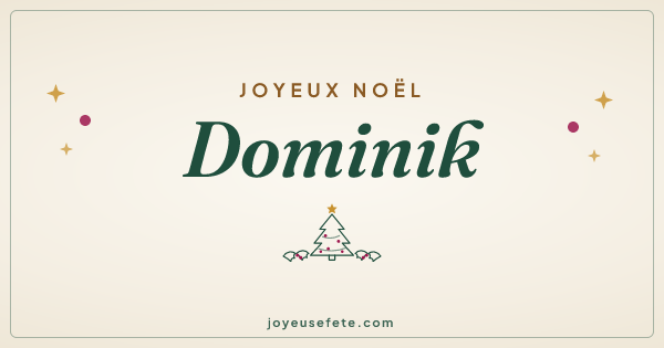 Image « Joyeux Noël Dominik » au format large