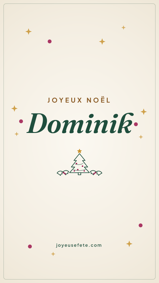 Image « Joyeux Noël Dominik » au format story