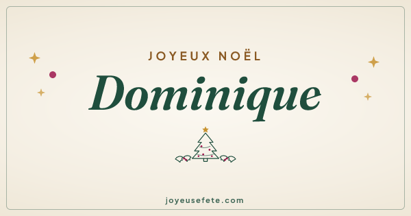 Image « Joyeux Noël Dominique » au format large