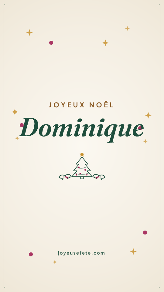 Image « Joyeux Noël Dominique » au format story