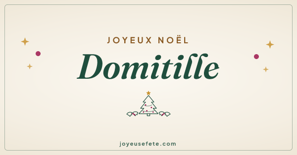 Image « Joyeux Noël Domitille » au format large