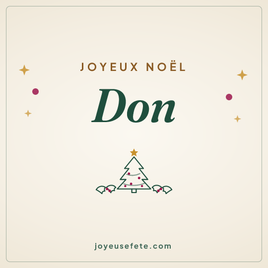 Image carrée « Joyeux Noël Don » pour WhatsApp