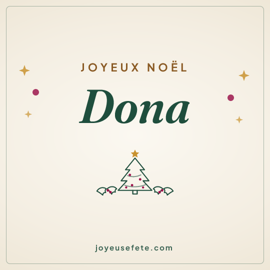 Image carrée « Joyeux Noël Dona » pour WhatsApp