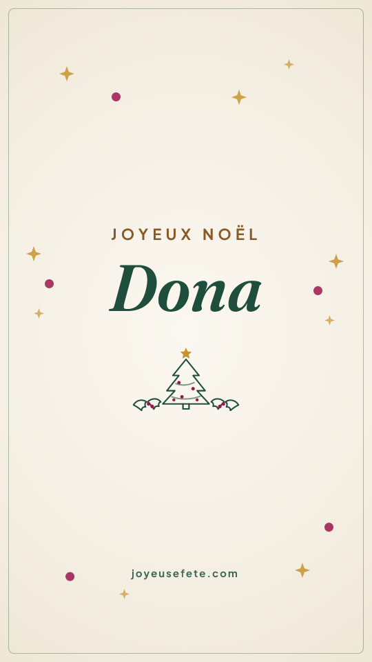 Image « Joyeux Noël Dona » au format story