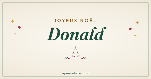 Image « Joyeux Noël Donald » au format large