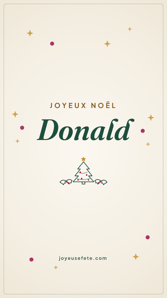 Image « Joyeux Noël Donald » au format story