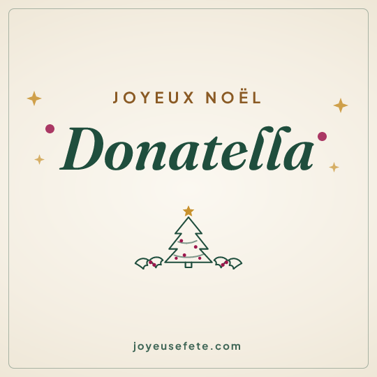 Image carrée « Joyeux Noël Donatella » pour WhatsApp