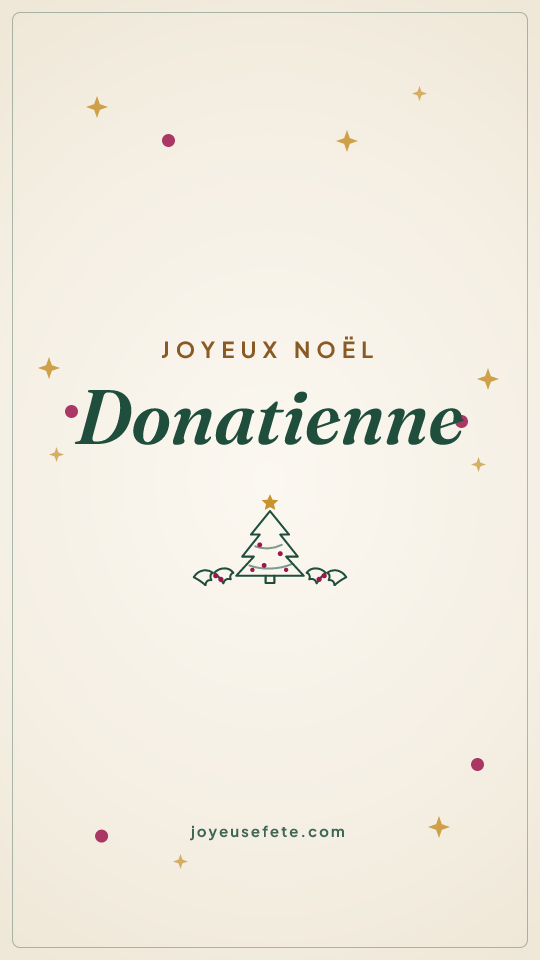 Image « Joyeux Noël Donatienne » au format story